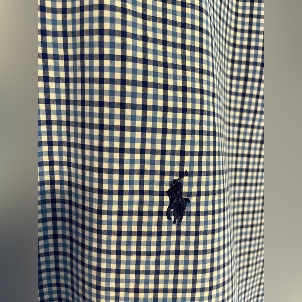 Men’s Ralph Lauren XXL small checkered button down dress shirt. - Picture 2 of 7